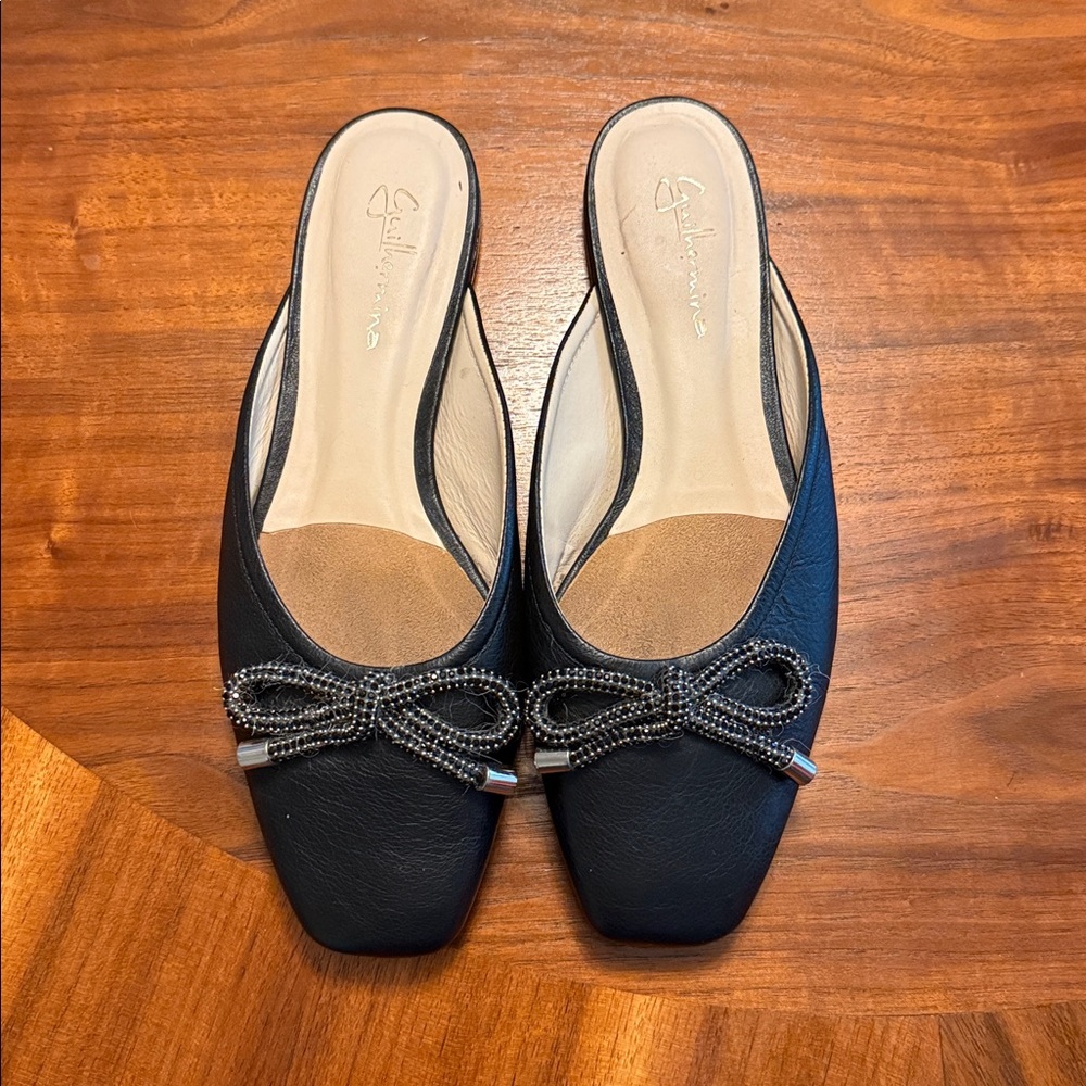GUILHERMINA BALLET MULES with Rhinestone Bow